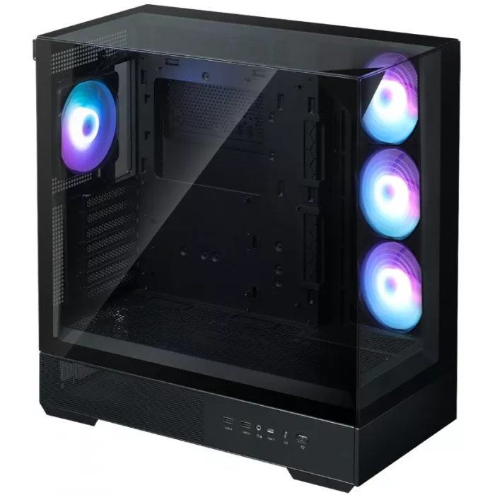 Корпус Zalman P40 Prism Plus черный без БП ATX 5x120mm 2xUSB3.0 audio bott PSU