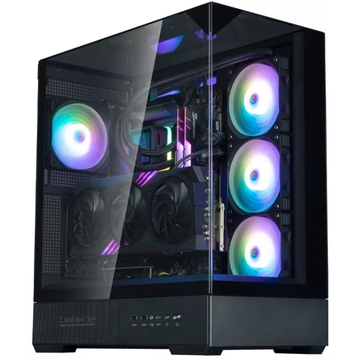 Корпус Zalman P40 Prism Plus черный без БП ATX 5x120mm 2xUSB3.0 audio bott PSU