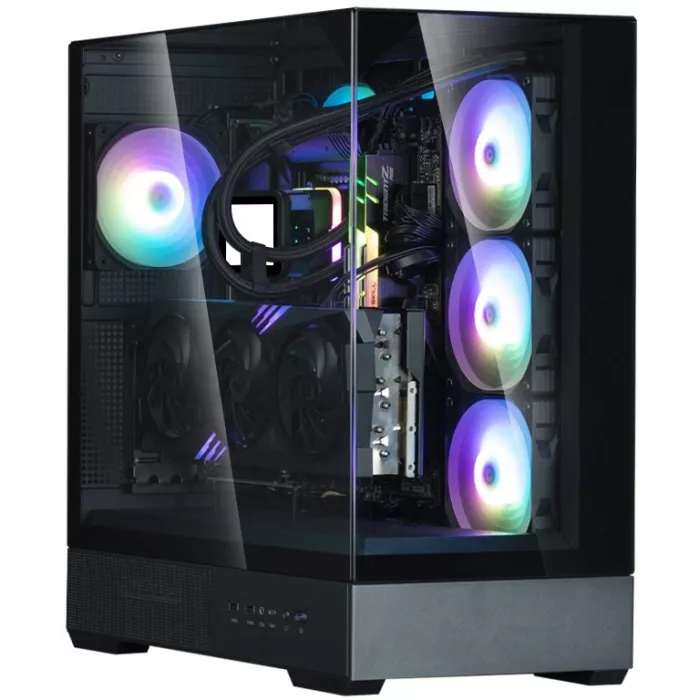 Корпус Zalman P40 Prism Plus черный без БП ATX 5x120mm 2xUSB3.0 audio bott PSU