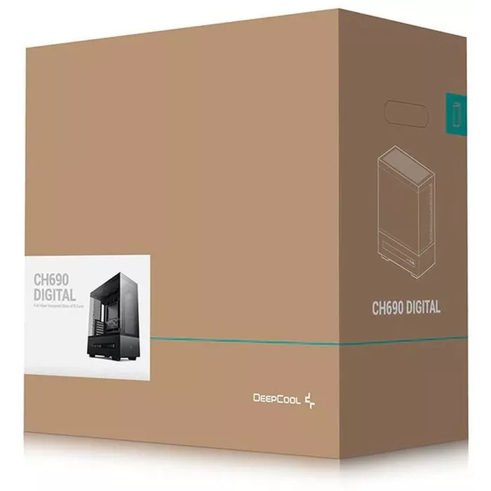Корпус Deepcool CH690 Digital черный без БП ATX 10x120mm 10x140mm 2xUSB3.0 audio bott PSU