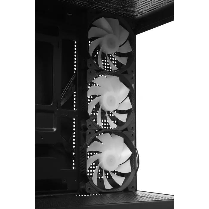 Корпус Accord ACC-ZA11B AR черный без БП ATX 3x120mm 1xUSB2.0 2xUSB3.0 audio bott PSU