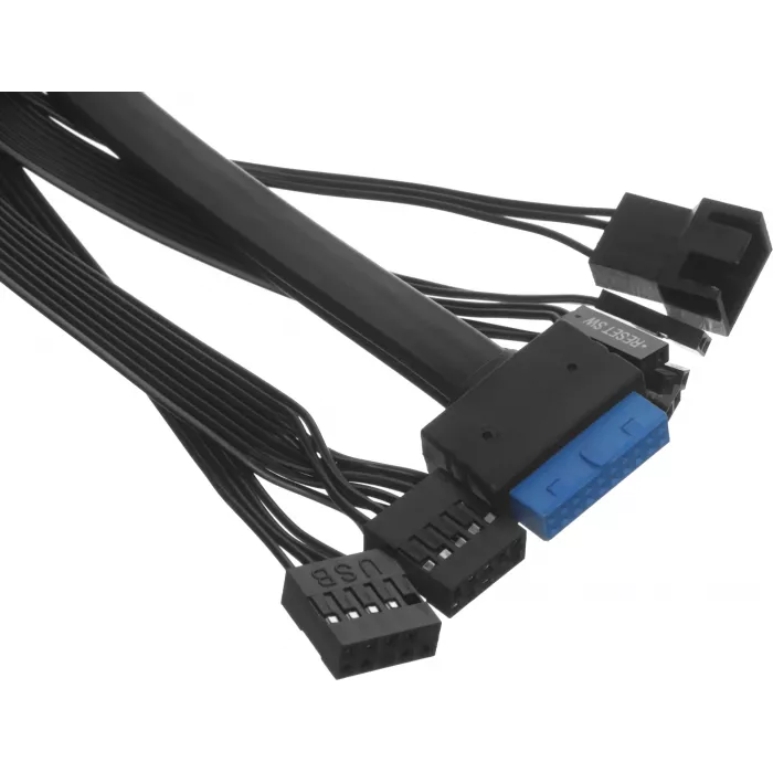 Корпус Accord ACC-ZA11B AR черный без БП ATX 3x120mm 1xUSB2.0 2xUSB3.0 audio bott PSU