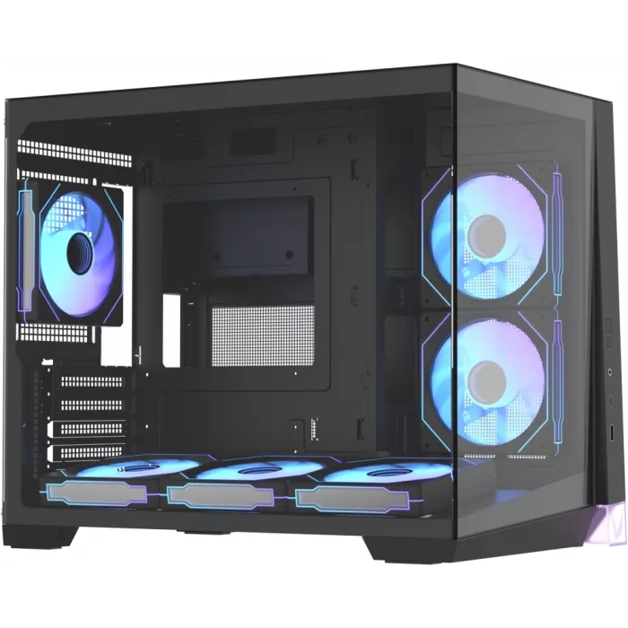 Корпус Formula Crystal Z4M черный без БП mATX 9x120mm 1xUSB3.0 audio bott PSU