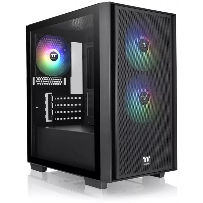 Корпус Thermaltake Versa H16 TG ARGB черный без БП mATX 4x120mm 2x140mm 1xUSB2.0 2xUSB3.0 audio bott PSU