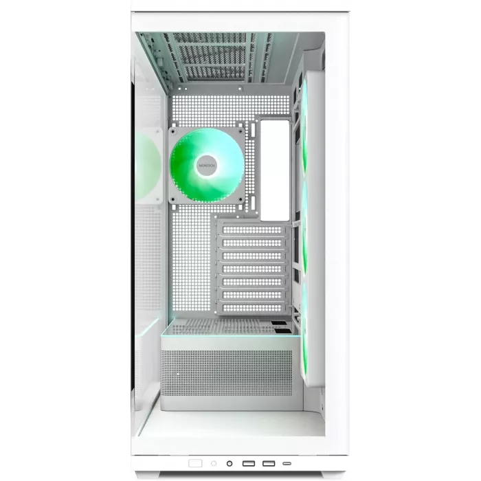 Корпус Montech TG3 белый без БП ATX 8x120mm 4x140mm 2xUSB3.0 audio bott PSU