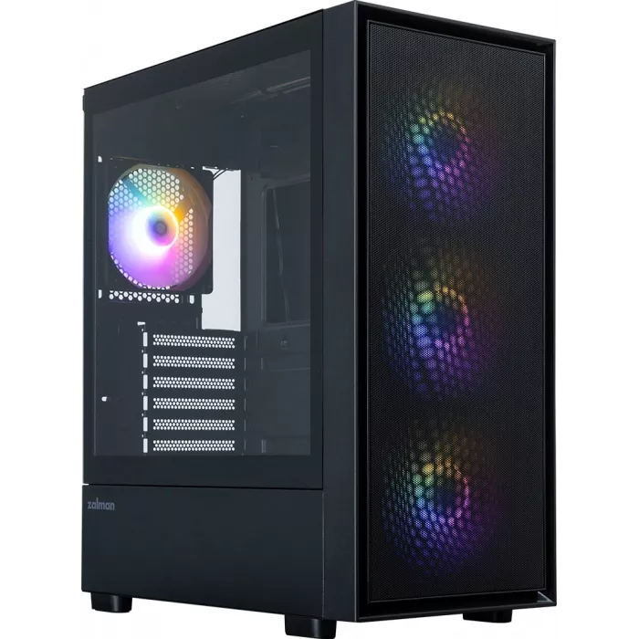 Корпус Zalman S6 черный без БП ATX 7x120mm 2x140mm 1xUSB2.0 1xUSB3.0 audio bott PSU
