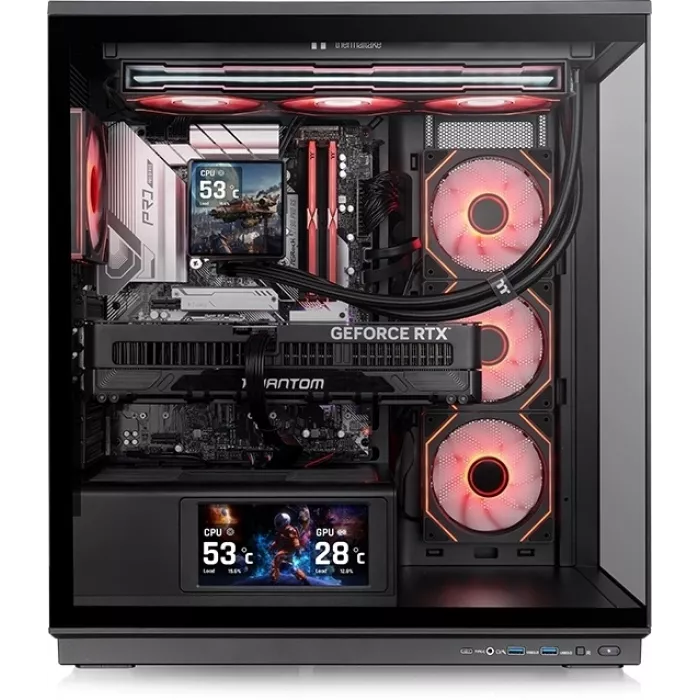Корпус Thermaltake Stage 450 TG черный без БП ATX 3x120mm 4x140mm 1xUSB3.0 audio bott PSU
