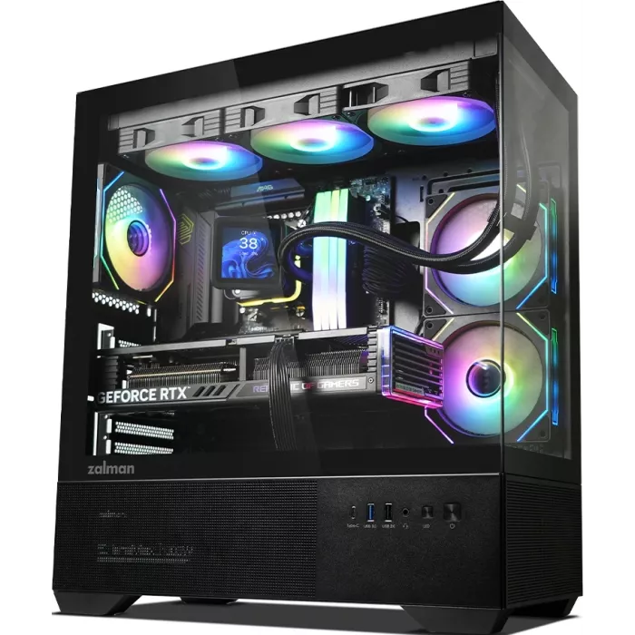 Корпус Zalman Chronix V2 черный без БП ATX 6x120mm 2x140mm 1xUSB2.0 1xUSB3.0 audio bott PSU