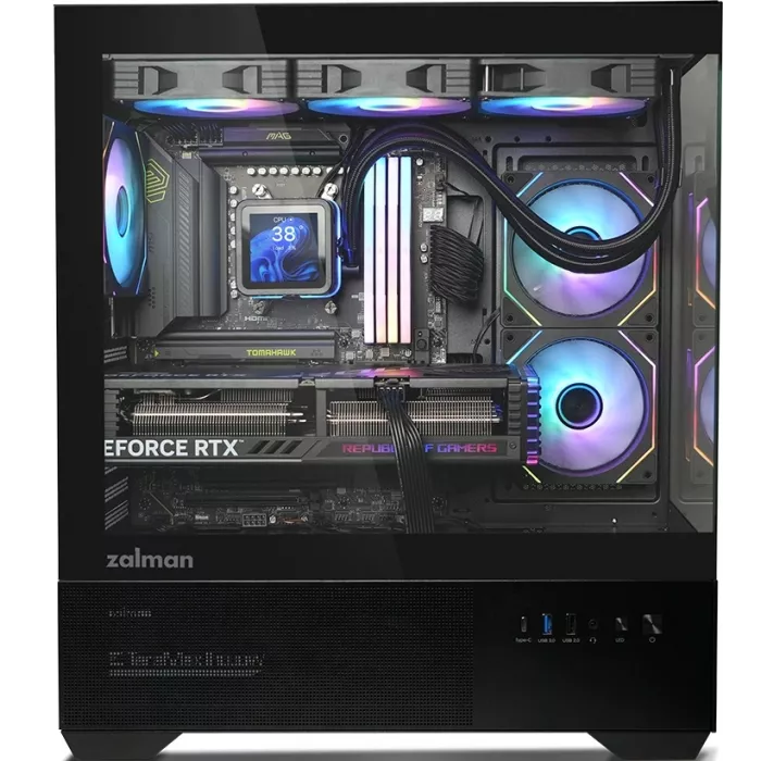 Корпус Zalman Chronix V2 черный без БП ATX 6x120mm 2x140mm 1xUSB2.0 1xUSB3.0 audio bott PSU