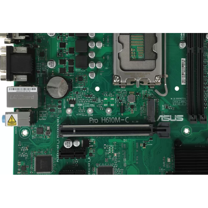 Материнская плата Asus PRO H610M-C-CSM Soc-1700 Intel H610 2xDDR5 mATX AC`97 8ch(7.1) GbLAN+VGA+DVI+HDMI+DP