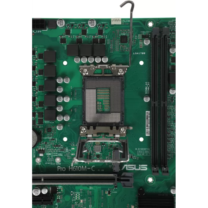 Материнская плата Asus PRO H610M-C-CSM Soc-1700 Intel H610 2xDDR5 mATX AC`97 8ch(7.1) GbLAN+VGA+DVI+HDMI+DP