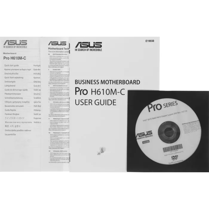 Материнская плата Asus PRO H610M-C-CSM Soc-1700 Intel H610 2xDDR5 mATX AC`97 8ch(7.1) GbLAN+VGA+DVI+HDMI+DP