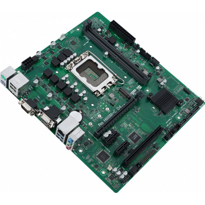 Материнская плата Asus PRO H610M-C D4-CSM Soc-1700 Intel H610 2xDDR4 mATX AC`97 8ch(7.1) GbLAN+VGA+HDMI+DP