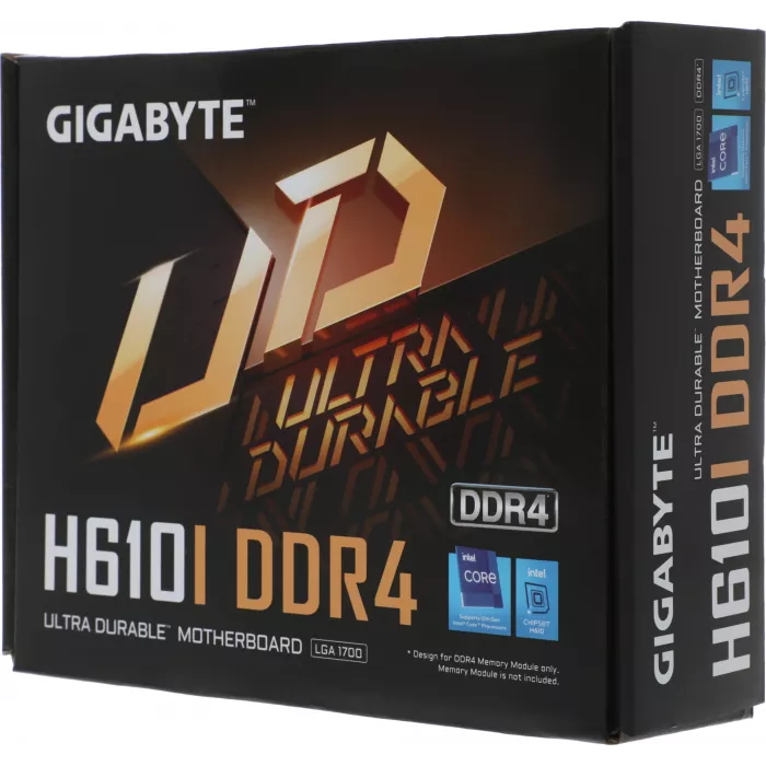 Материнская плата Gigabyte H610I DDR4 Soc-1700 Intel H610 2xDDR4 mini-ITX AC`97 8ch(7.1) GbLAN+VGA+HDMI+DP