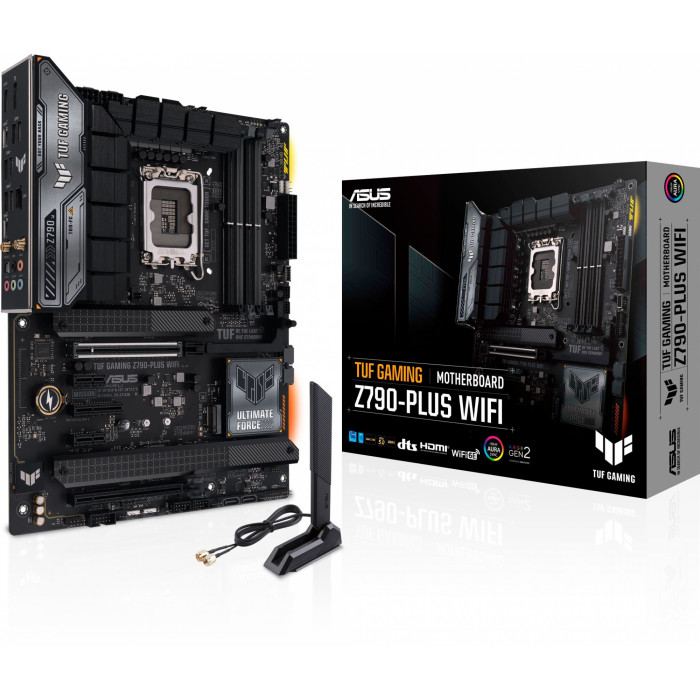 Материнская плата Asus TUF GAMING Z790-PLUS WIFI Soc-1700 Intel Z790 4xDDR5 ATX AC`97 8ch(7.1) 2.5Gg RAID+HDMI+DP