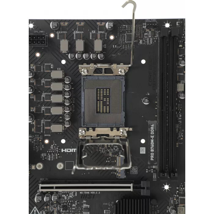 Материнская плата MSI PRO B760M-E DDR4 Soc-1700 Intel B760 2xDDR4 mATX AC`97 8ch(7.1) GbLAN+VGA+HDMI