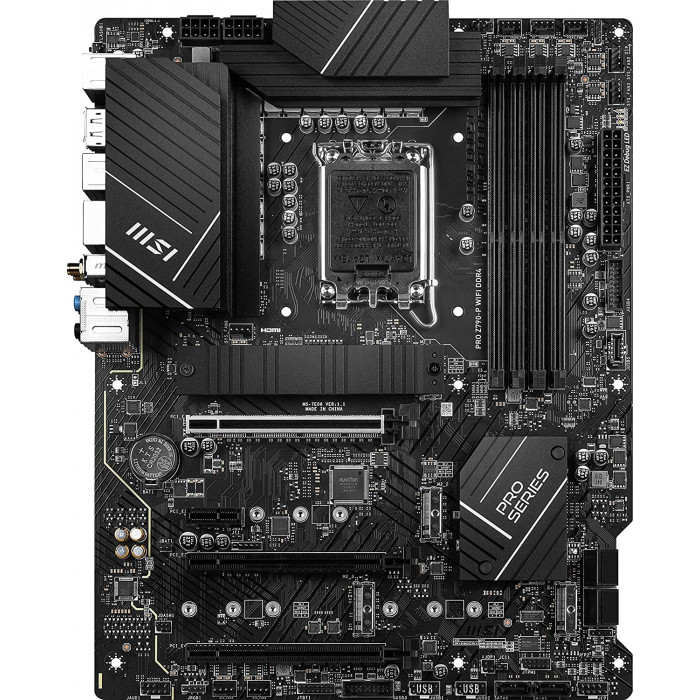 Материнская плата MSI PRO Z790-P WIFI DDR4 Soc-1700 Intel Z790 4xDDR4 ATX AC`97 8ch(7.1) 2.5Gg RAID+HDMI