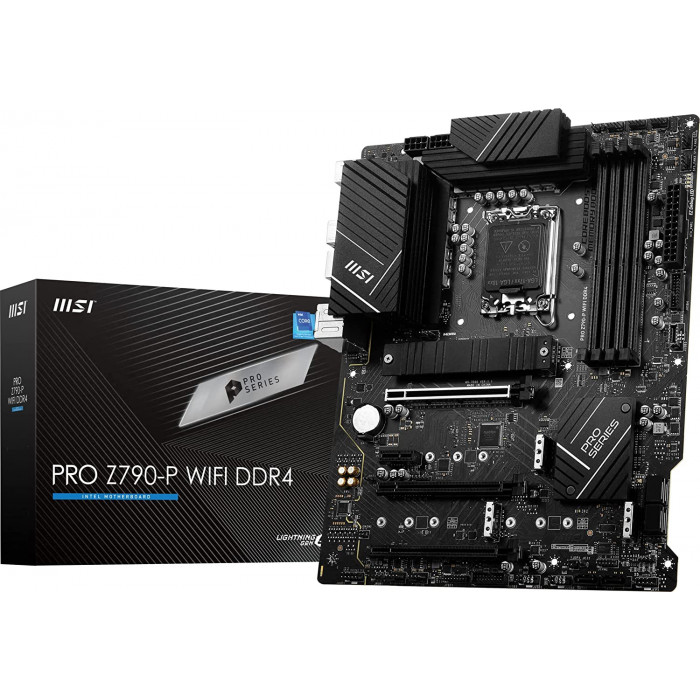 Материнская плата MSI PRO Z790-P WIFI DDR4 Soc-1700 Intel Z790 4xDDR4 ATX AC`97 8ch(7.1) 2.5Gg RAID+HDMI