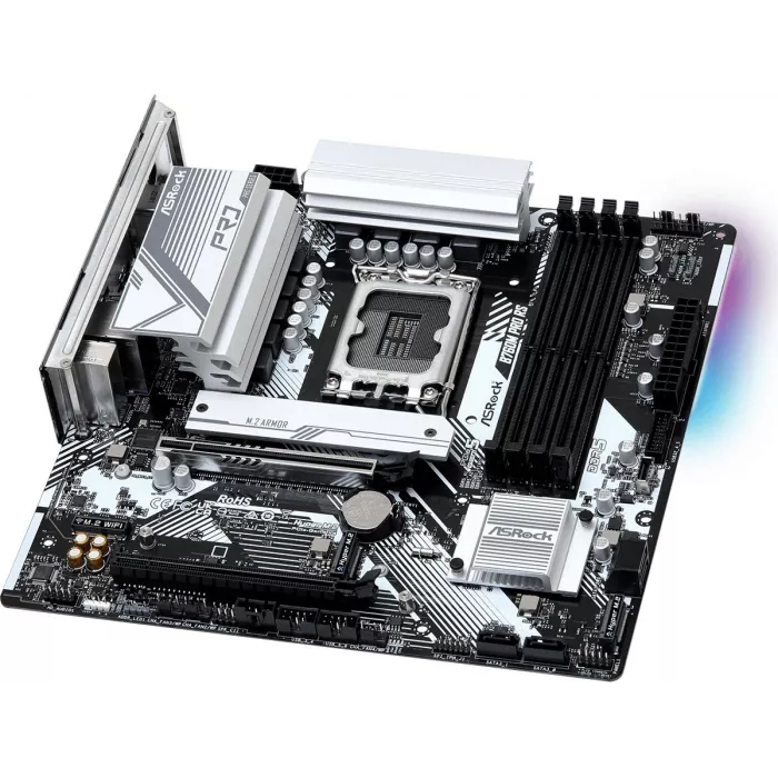 Материнская плата Asrock B760M PRO RS Soc-1700 Intel B760 4xDDR5 mATX AC`97 8ch(7.1) 2.5Gg RAID+HDMI+DP