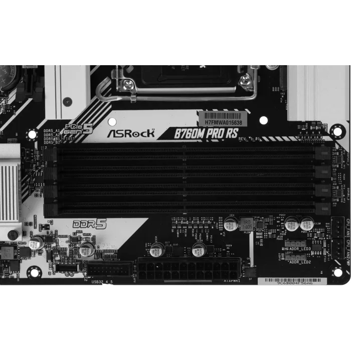 Материнская плата Asrock B760M PRO RS Soc-1700 Intel B760 4xDDR5 mATX AC`97 8ch(7.1) 2.5Gg RAID+HDMI+DP
