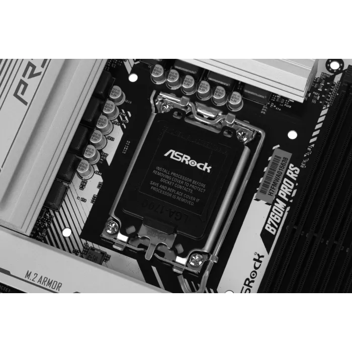 Материнская плата Asrock B760M PRO RS Soc-1700 Intel B760 4xDDR5 mATX AC`97 8ch(7.1) 2.5Gg RAID+HDMI+DP
