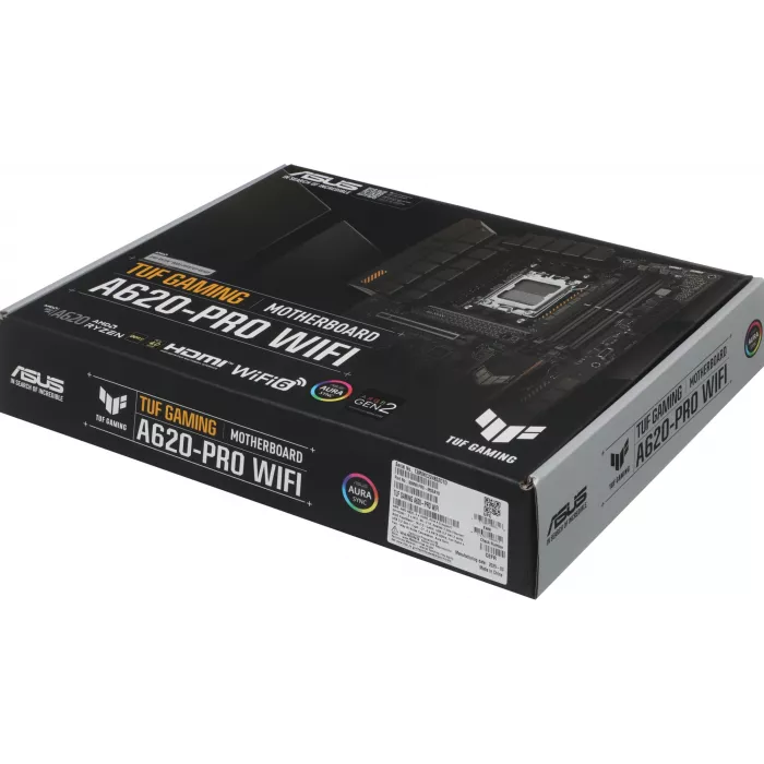Материнская плата Asus TUF GAMING A620-PRO WIFI Socket AM5 AMD A620 4xDDR5 ATX AC`97 8ch(7.1) 2.5Gg RAID+HDMI+DP