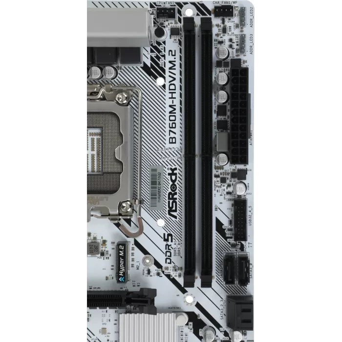 Материнская плата Asrock B760M-HDV/M.2 Soc-1700 Intel B760 2xDDR5 mATX AC`97 8ch(7.1) 2.5Gg RAID+VGA+HDMI+DP