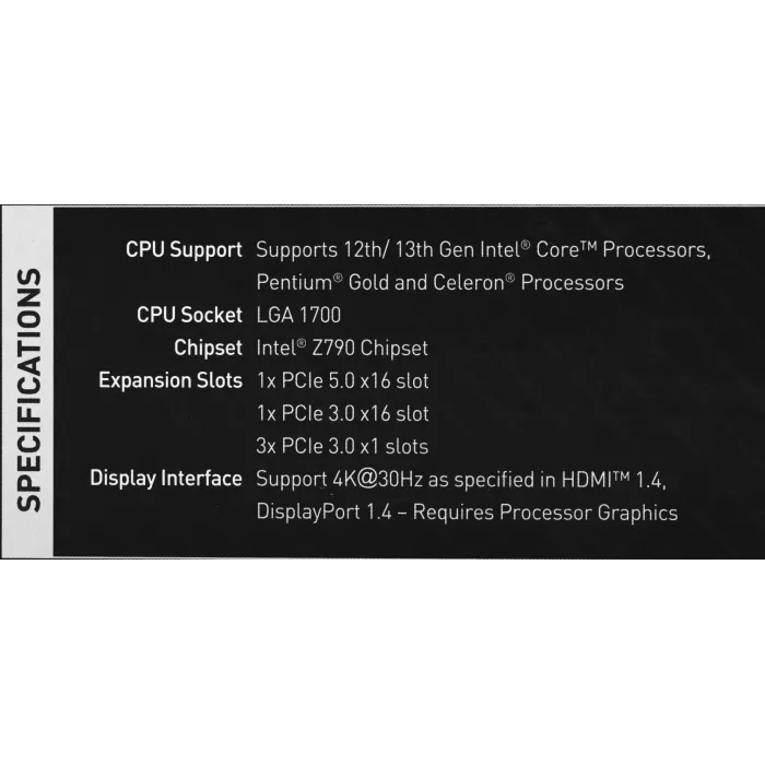 Материнская плата MSI PRO Z790-S WIFI Soc-1700 Intel Z790 4xDDR5 ATX AC`97 8ch(7.1) 2.5Gg RAID+HDMI+DP