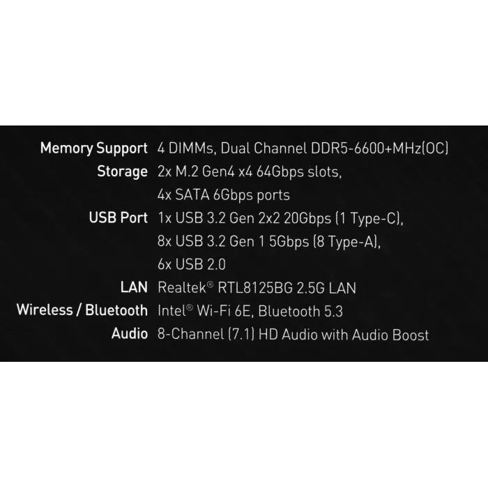 Материнская плата MSI PRO Z790-S WIFI Soc-1700 Intel Z790 4xDDR5 ATX AC`97 8ch(7.1) 2.5Gg RAID+HDMI+DP