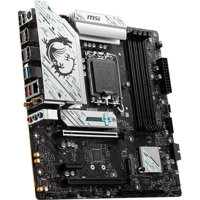 Материнская плата MSI B760M GAMING PLUS WIFI Soc-1700 Intel B760 4xDDR5 mATX AC`97 8ch(7.1) 2.5Gg+HDMI+DP