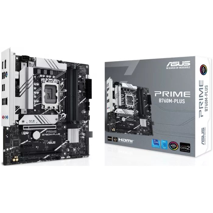 Материнская плата Asus PRIME B760M-PLUS Soc-1700 Intel B760 4xDDR5 mATX AC`97 8ch(7.1) 2.5Gg RAID+HDMI+DP