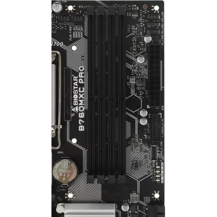 Материнская плата Biostar B760MXC Pro Soc-1700 Intel B760 4xDDR5 mATX AC`97 8ch(7.1) 2.5Gg RAID+VGA+DVI+HDMI