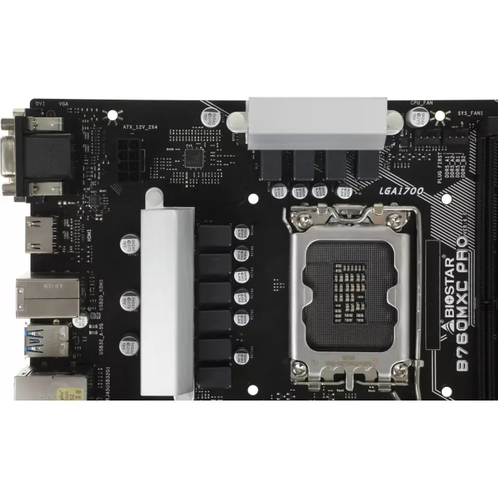Материнская плата Biostar B760MXC Pro Soc-1700 Intel B760 4xDDR5 mATX AC`97 8ch(7.1) 2.5Gg RAID+VGA+DVI+HDMI