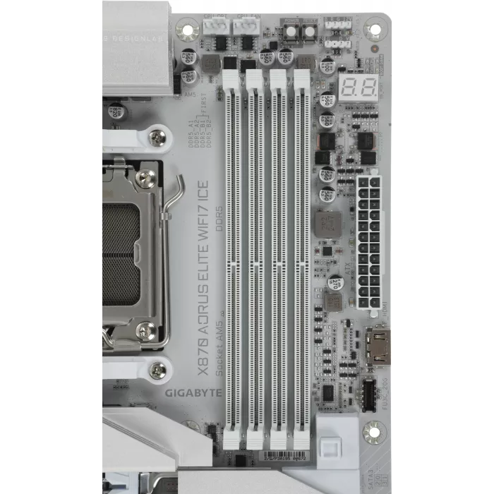 Материнская плата Gigabyte X870 AORUS ELITE WIFI7 ICE Socket AM5 AMD X870 4xDDR5 ATX AC`97 8ch(7.1) 2.5Gg RAID+HDMI