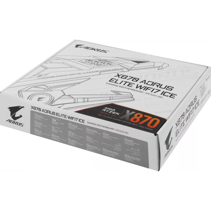 Материнская плата Gigabyte X870 AORUS ELITE WIFI7 ICE Socket AM5 AMD X870 4xDDR5 ATX AC`97 8ch(7.1) 2.5Gg RAID+HDMI