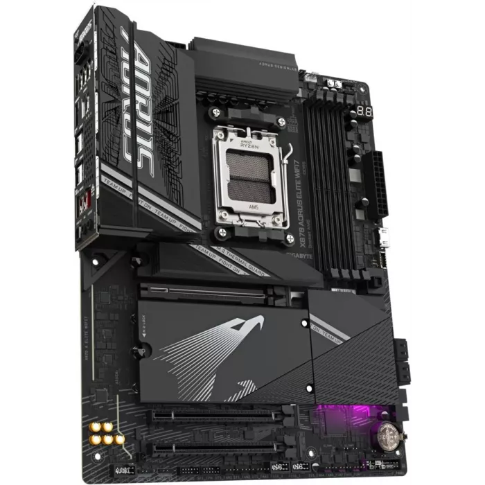 Материнская плата Gigabyte X870 AORUS ELITE WIFI7 Socket AM5 AMD X870 4xDDR5 ATX AC`97 8ch(7.1) 2.5Gg RAID+HDMI