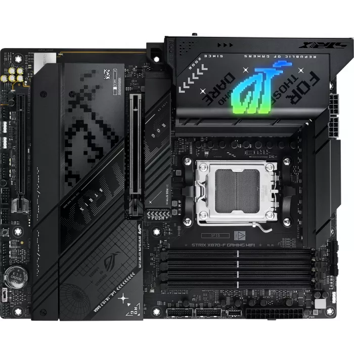 Материнская плата Asus ROG STRIX X870-F GAMING WIFI Socket AM5 AMD X870 4xDDR5 ATX AC`97 8ch(7.1) 2.5Gg RAID+HDMI+DP