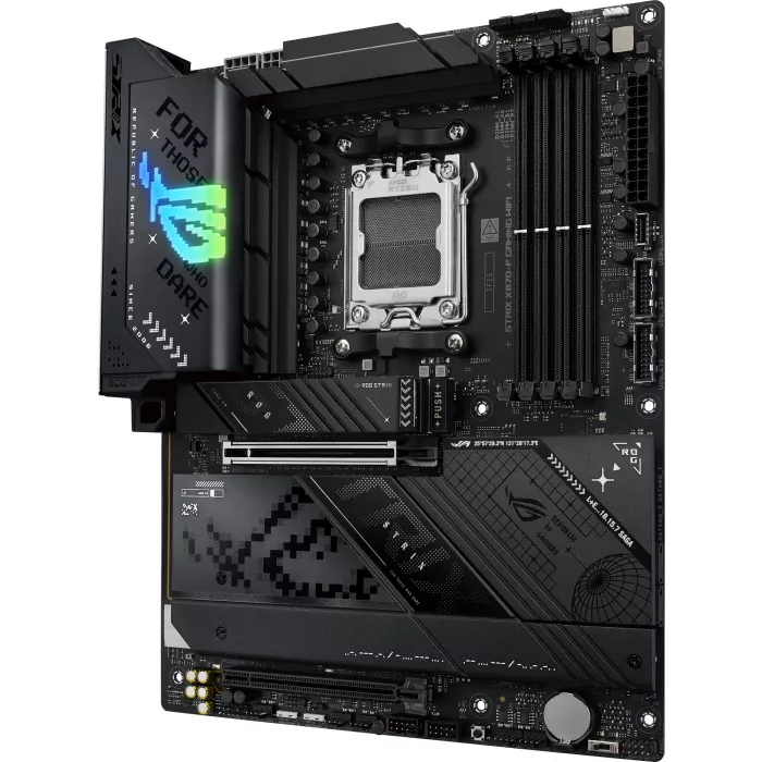 Материнская плата Asus ROG STRIX X870-F GAMING WIFI Socket AM5 AMD X870 4xDDR5 ATX AC`97 8ch(7.1) 2.5Gg RAID+HDMI+DP