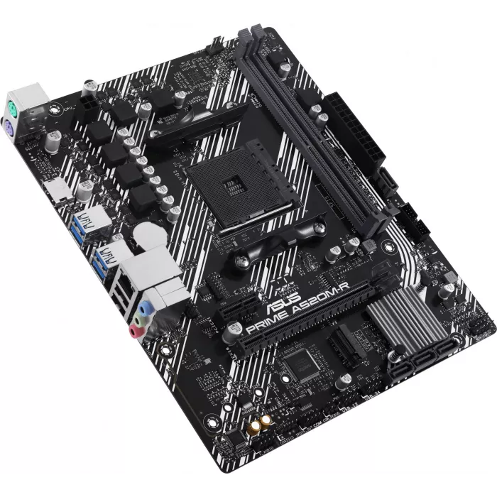 Материнская плата Asus PRIME A520M-R Soc-AM4 AMD A520 2xDDR4 mATX AC`97 8ch(7.1) GbLAN RAID+HDMI