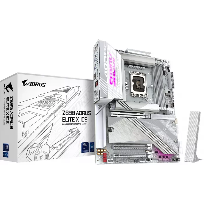 Материнская плата Gigabyte Z890 AORUS ELITE X ICE Soc-1851 Intel Z890 4xDDR5 ATX AC`97 8ch(7.1) 2.5Gg RAID