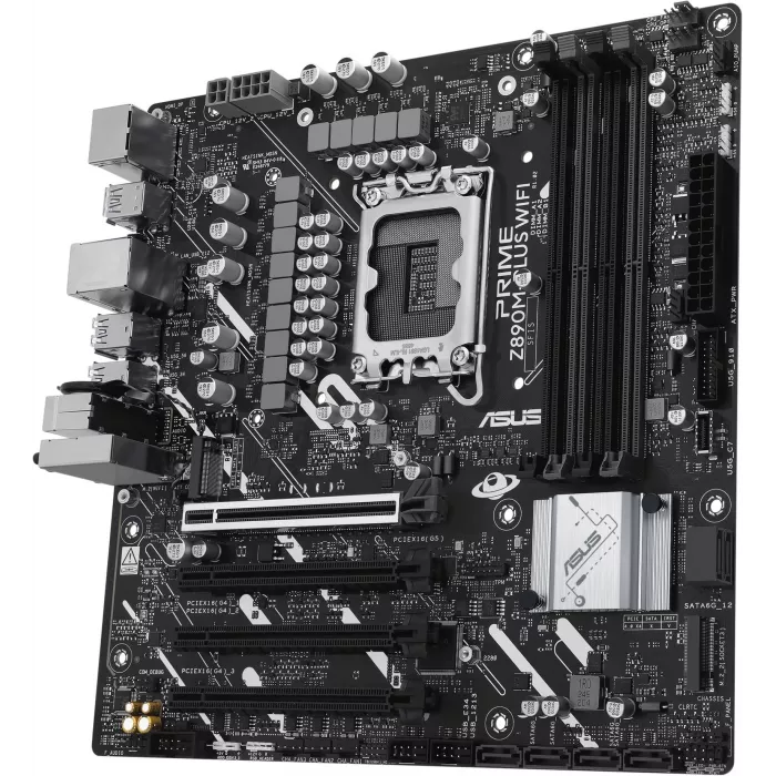 Материнская плата Asus PRIME Z890M-PLUS WIFI Soc-1851 Intel Z890 4xDDR5 mATX AC`97 8ch(7.1) 2.5Gg RAID+HDMI+DP