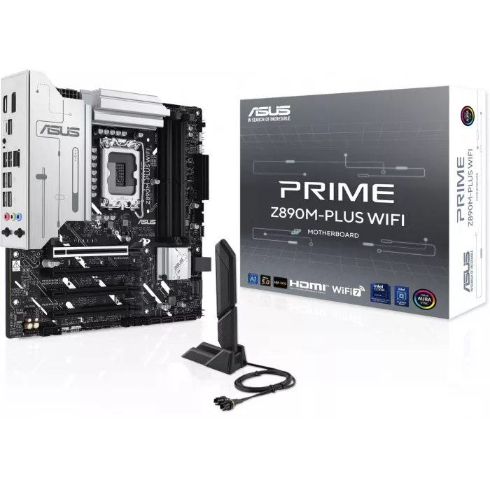 Материнская плата Asus PRIME Z890M-PLUS WIFI Soc-1851 Intel Z890 4xDDR5 mATX AC`97 8ch(7.1) 2.5Gg RAID+HDMI+DP