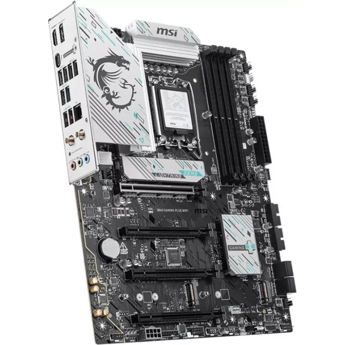Материнская плата MSI B860 GAMING PLUS WIFI Soc-1851 Intel B860 4xDDR5 ATX AC`97 8ch(7.1) 5Gigabit RAID+HDMI+DP