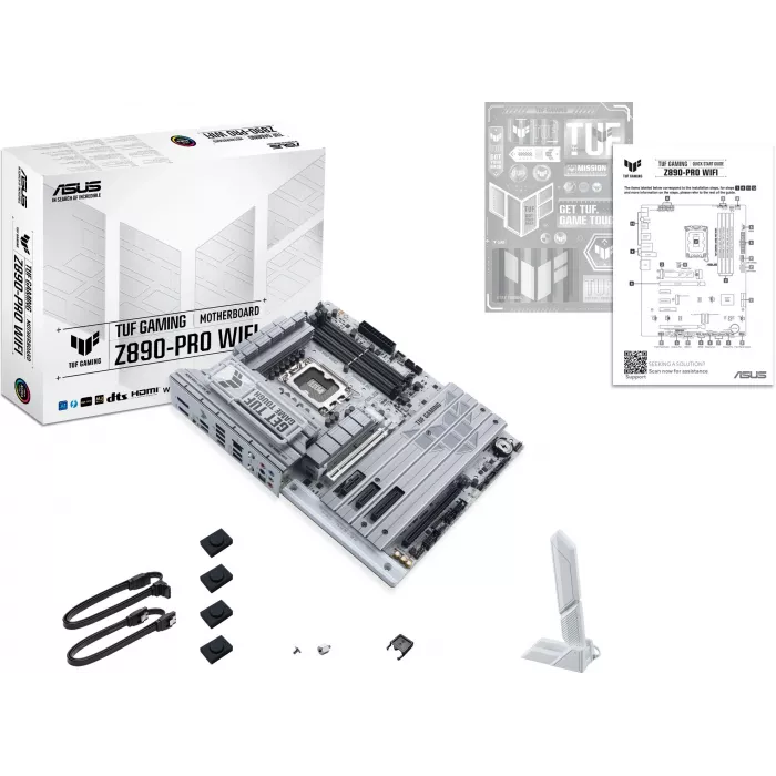 Материнская плата Asus TUF GAMING Z890-PRO WIFI Soc-1851 Intel Z890 4xDDR5 ATX AC`97 8ch(7.1) 2.5Gg RAID+HDMI+DP