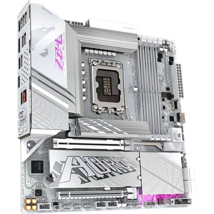 Материнская плата Gigabyte Z890M AORUS ELITE WIFI7 ICE Soc-1851 Intel Z890 4xDDR5 mATX AC`97 8ch(7.1) 2.5Gg RAID+DP