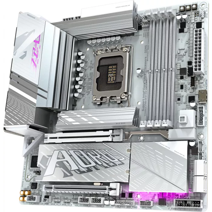 Материнская плата Gigabyte Z890M AORUS ELITE WIFI7 ICE Soc-1851 Intel Z890 4xDDR5 mATX AC`97 8ch(7.1) 2.5Gg RAID+DP