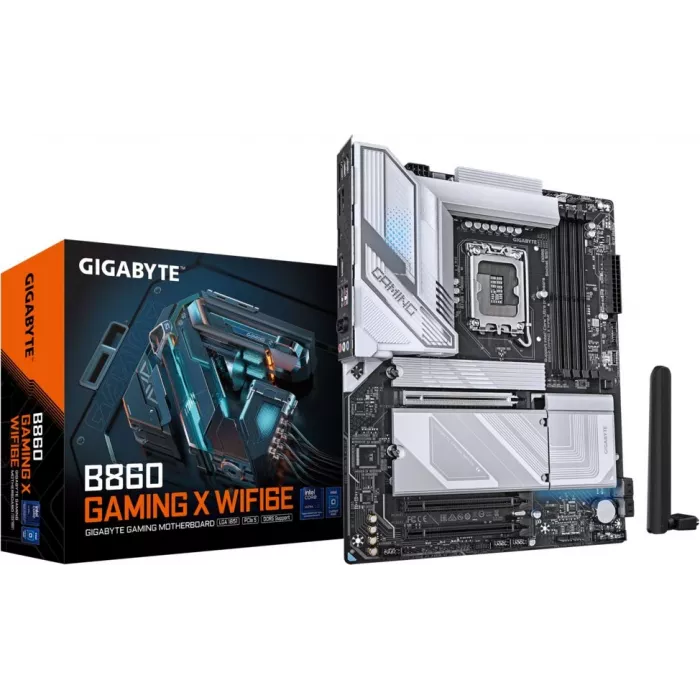 Материнская плата Gigabyte B860 GAMING X WIFI6E Soc-1851 Intel B860 4xDDR5 ATX AC`97 8ch(7.1) 2.5Gg RAID+HDMI+DP