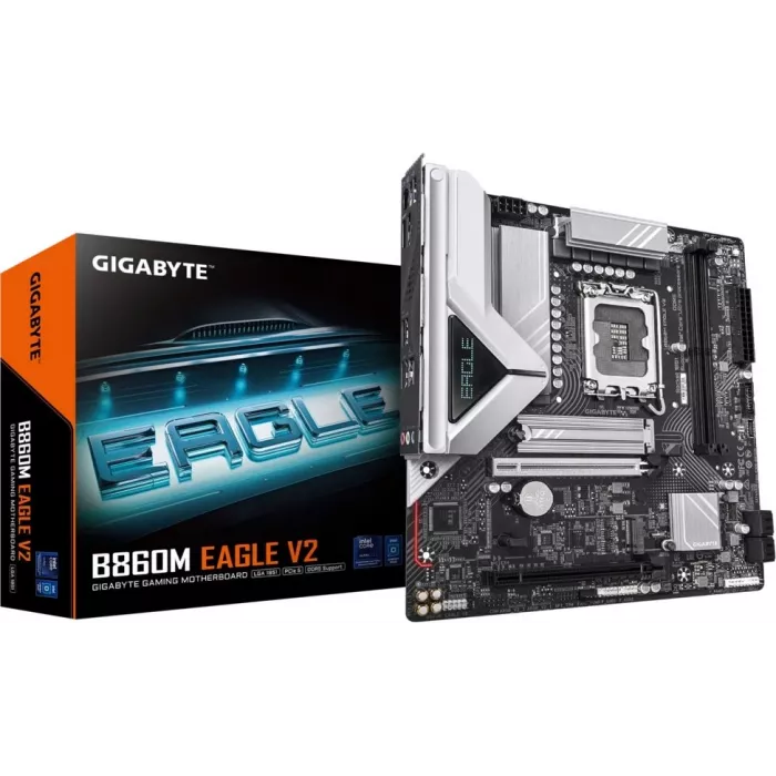 Материнская плата Gigabyte B860M EAGLE V2 Soc-1851 Intel B860 2xDDR5 mATX AC`97 8ch(7.1) 2.5Gg RAID+HDMI+DP
