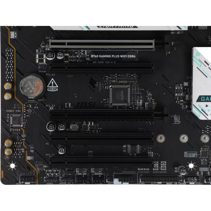 Материнская плата MSI B760 GAMING PLUS WIFI DDR4 Soc-1700 Intel B760 4xDDR4 ATX AC`97 8ch(7.1) 2.5Gg+HDMI+DP