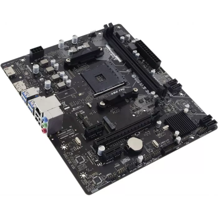 Материнская плата Biostar B550MT Soc-AM4 AMD B550 2xDDR4 mATX AC`97 8ch(7.1) GbLAN RAID+HDMI+DP